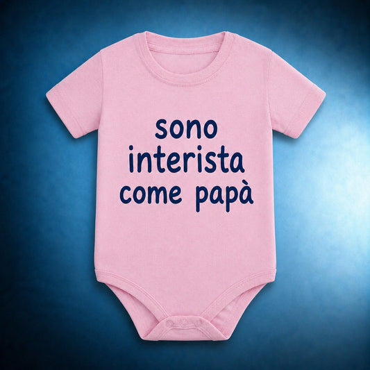 Body Baby Rosa “SONO INTERISTA COME PAPÀ”