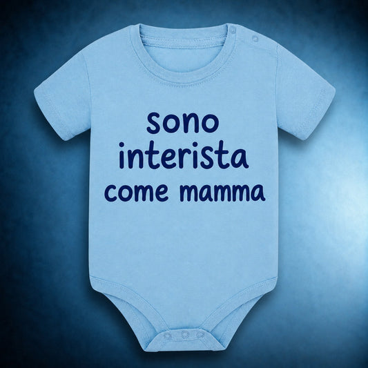 Body Baby Azzurro “SONO INTERISTA COME MAMMA”